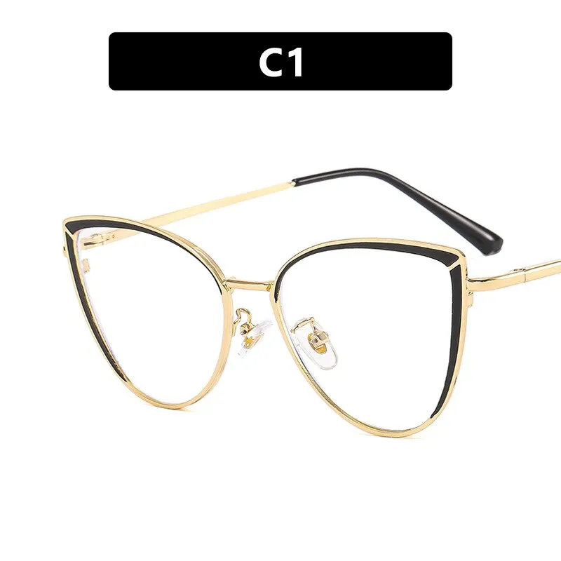 CCspace Women's Full Rim Square Cat Eye Acetate Alloy Eyeglasses 54550