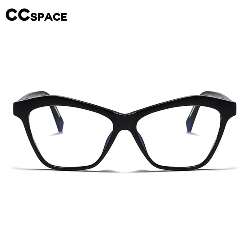 CCspace Women's Full Rim Square Cat Eye Acetate Eyeglasses 55061