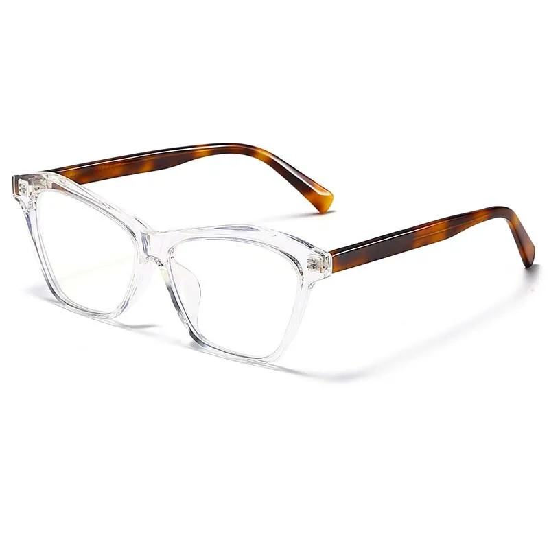 CCspace Women's Full Rim Square Cat Eye Acetate Eyeglasses 55061