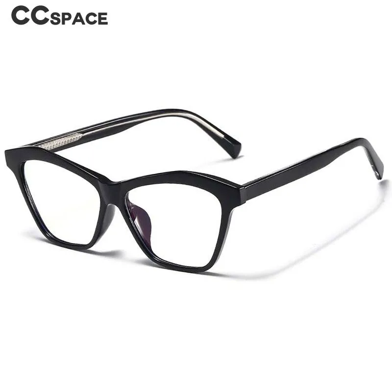 CCspace Women's Full Rim Square Cat Eye Acetate Eyeglasses 55061