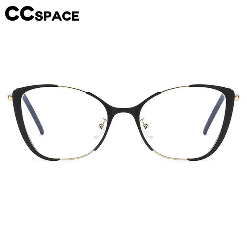 CCspace Women's Full Rim Square Cat Eye Alloy Eyeglasses 56802