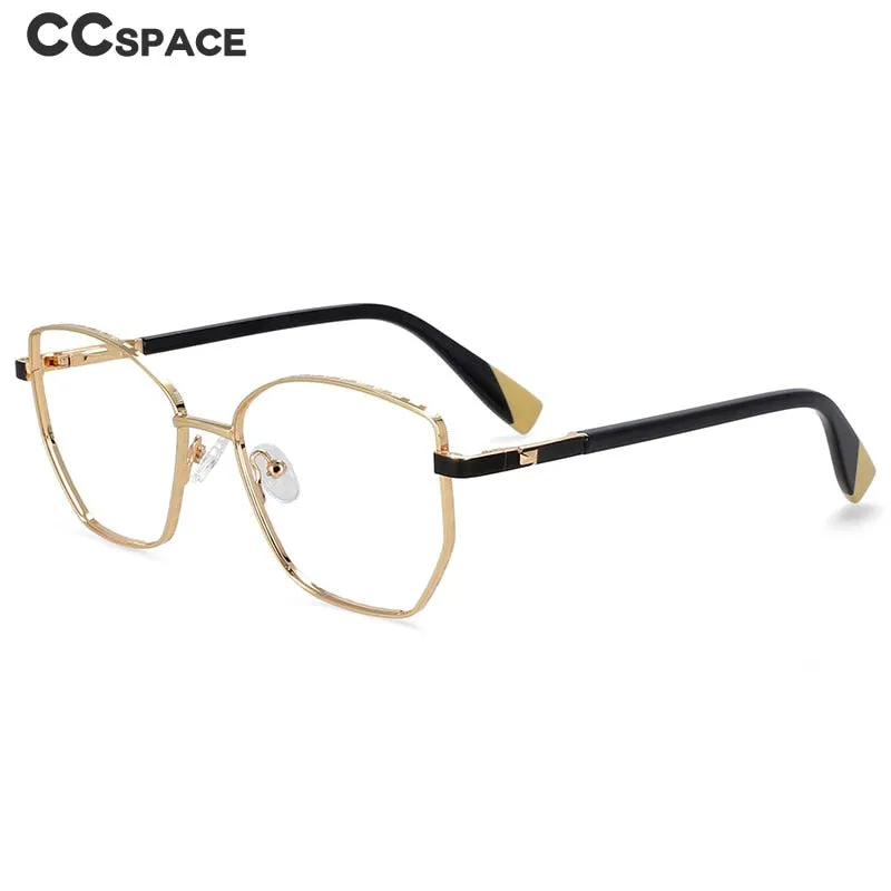 CCspace Women's Full Rim Square Cat Eye Alloy Frame Eyeglasses 54273