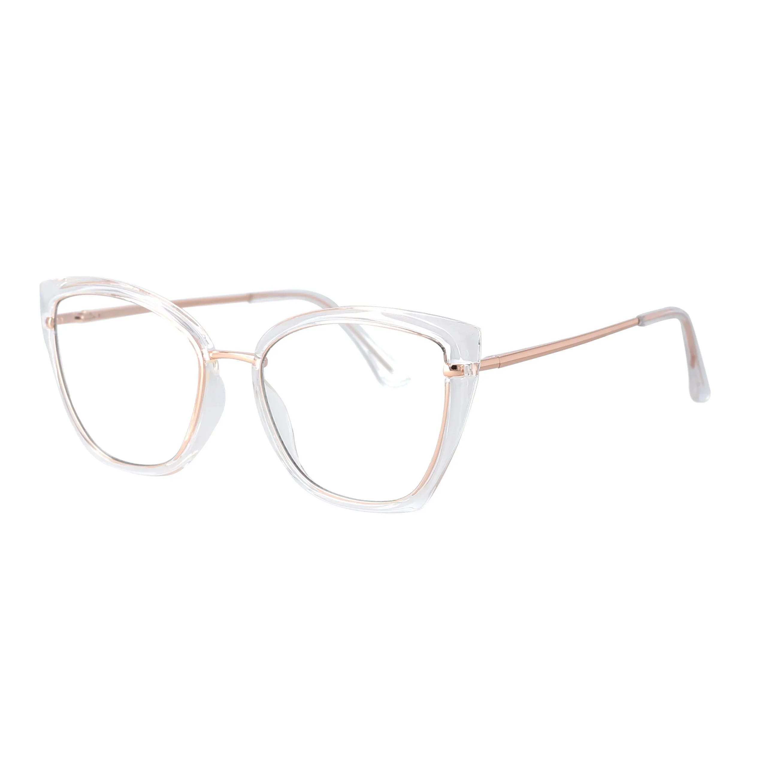 CCspace Women's Full Rim Square Cat Eye Resin Frame Eyeglasses 53012