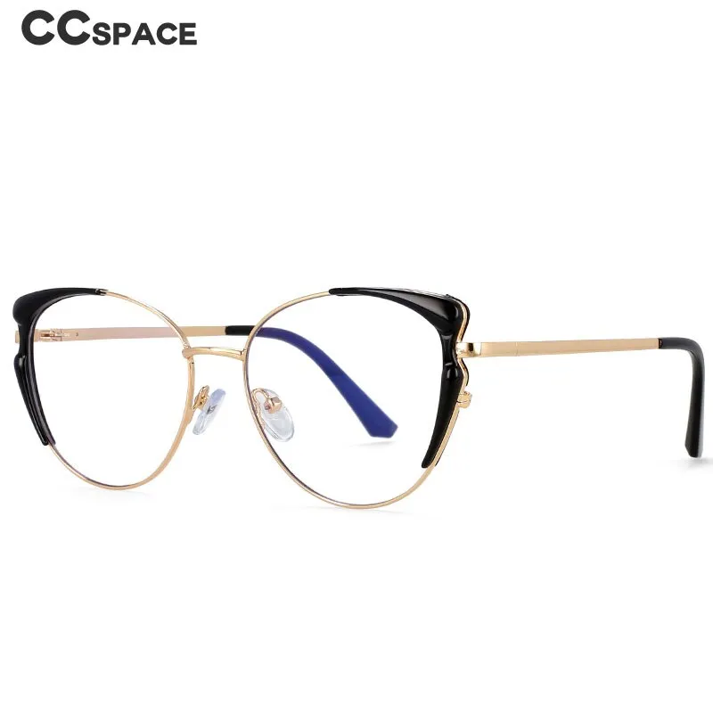 CCspace Women's Full Rim Square Cat Eye Tr 90 Alloy Frame Eyeglasses 54558