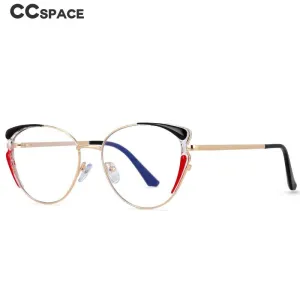 CCspace Women's Full Rim Square Cat Eye Tr 90 Alloy Frame Eyeglasses 54558