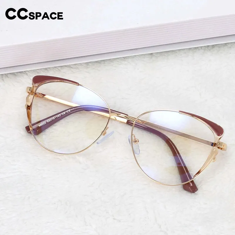 CCspace Women's Full Rim Square Cat Eye Tr 90 Alloy Frame Eyeglasses 54558