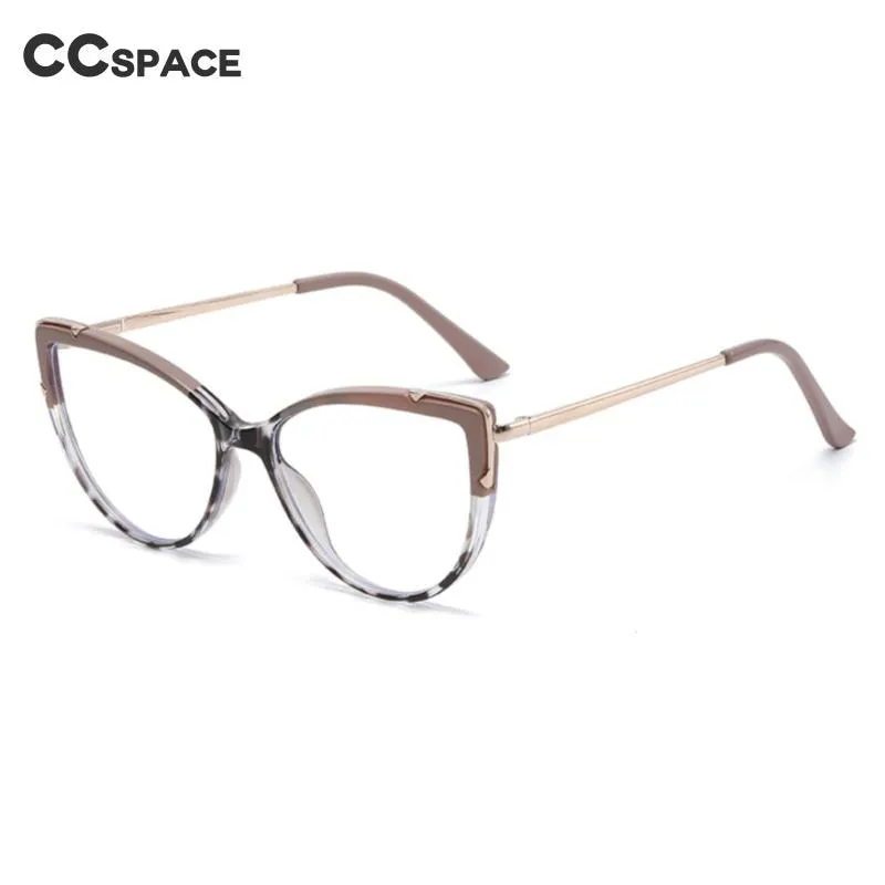 CCspace Women's Full Rim Square Cat Eye Tr 90 Titanium Eyeglasses 53351