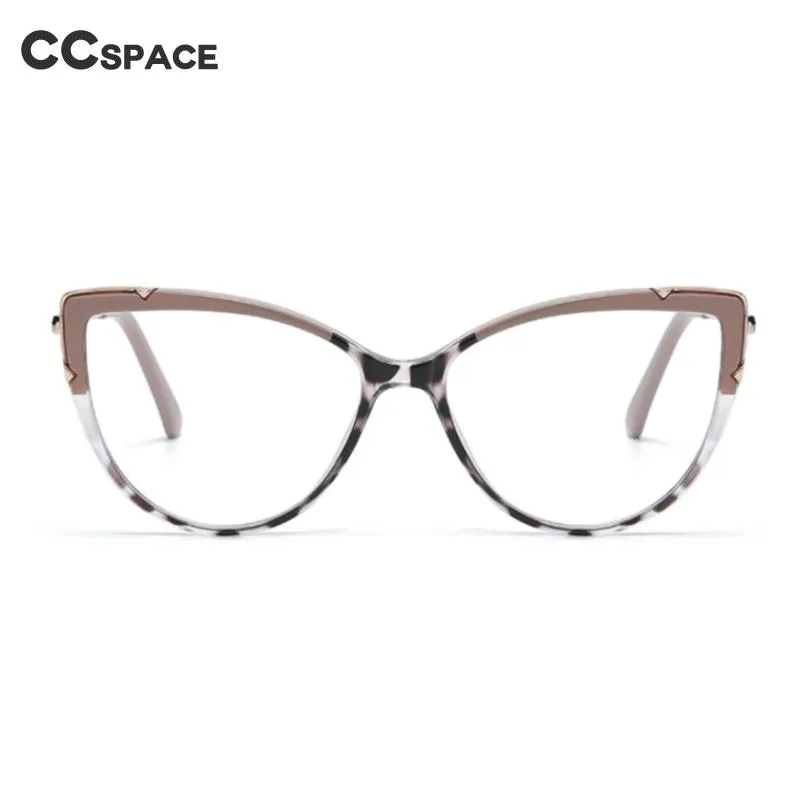 CCspace Women's Full Rim Square Cat Eye Tr 90 Titanium Eyeglasses 53351