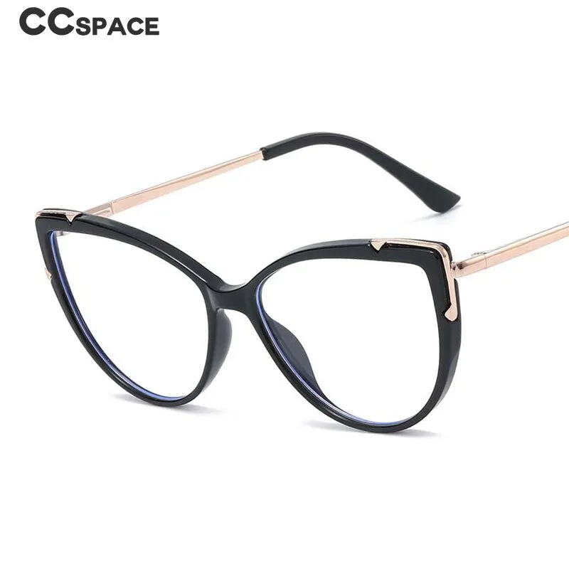 CCspace Women's Full Rim Square Cat Eye Tr 90 Titanium Eyeglasses 53351