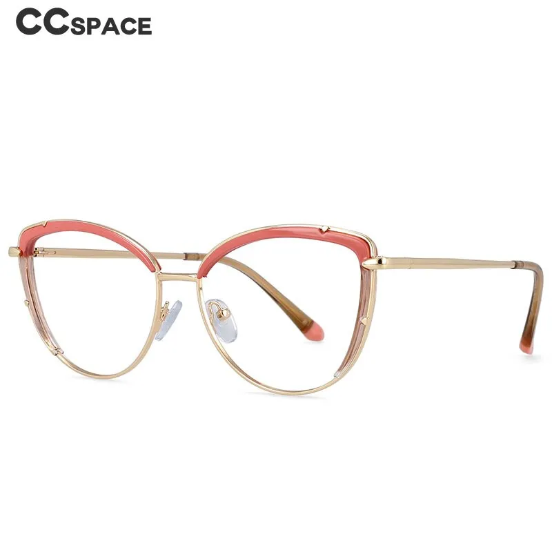 CCspace Women's Full Rim Square Cat Eye Tr 90 Titanium Eyeglasses 54278