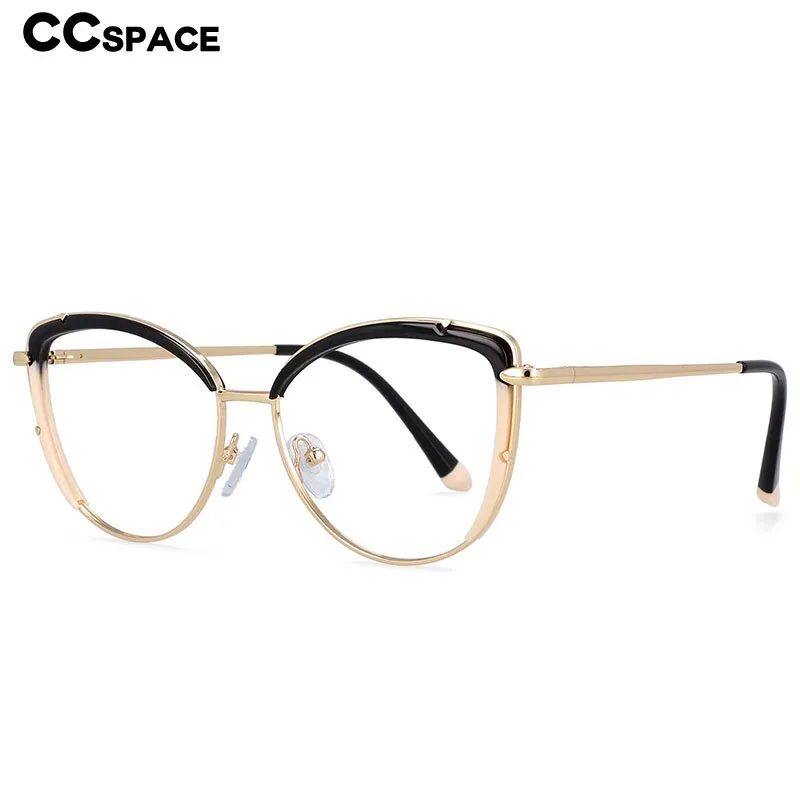 CCspace Women's Full Rim Square Cat Eye Tr 90 Titanium Eyeglasses 54278