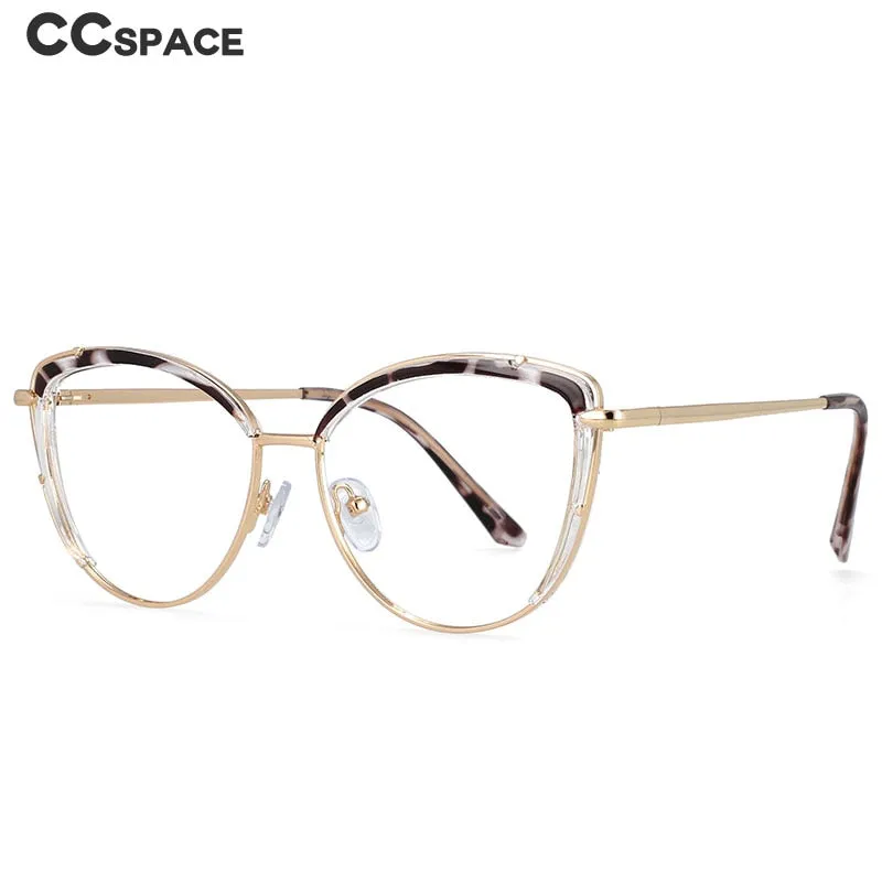 CCspace Women's Full Rim Square Cat Eye Tr 90 Titanium Eyeglasses 54278