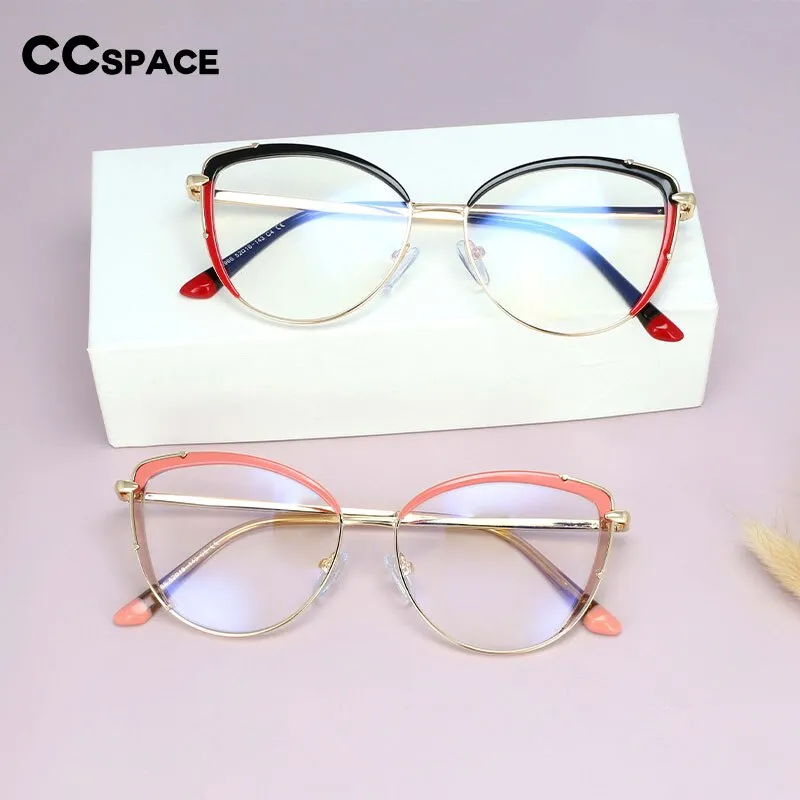 CCspace Women's Full Rim Square Cat Eye Tr 90 Titanium Eyeglasses 54278