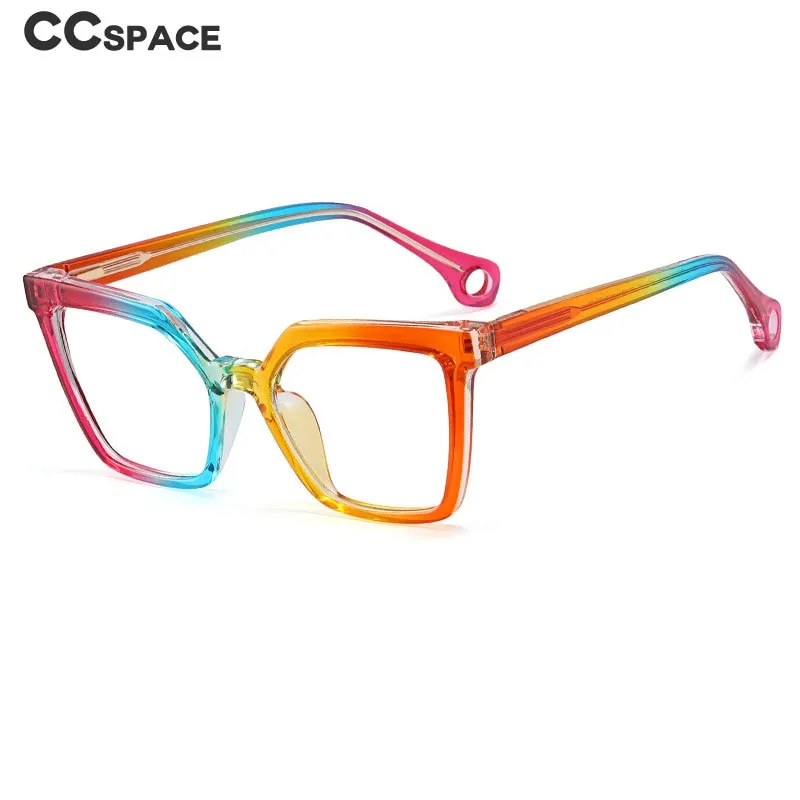 CCspace Women's Full Rim Square Cat Eye Tr 90 Titanium Eyeglasses 54608