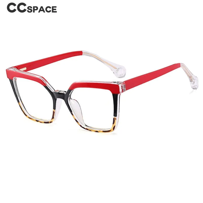 CCspace Women's Full Rim Square Cat Eye Tr 90 Titanium Eyeglasses 54608