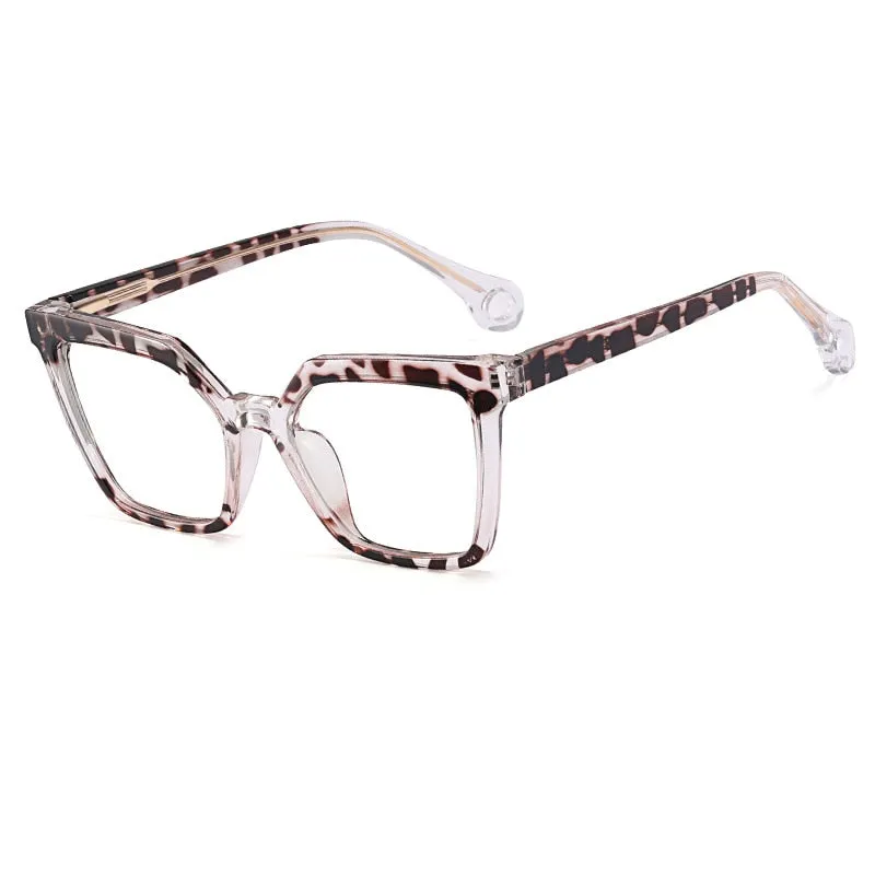 CCspace Women's Full Rim Square Cat Eye Tr 90 Titanium Eyeglasses 54608