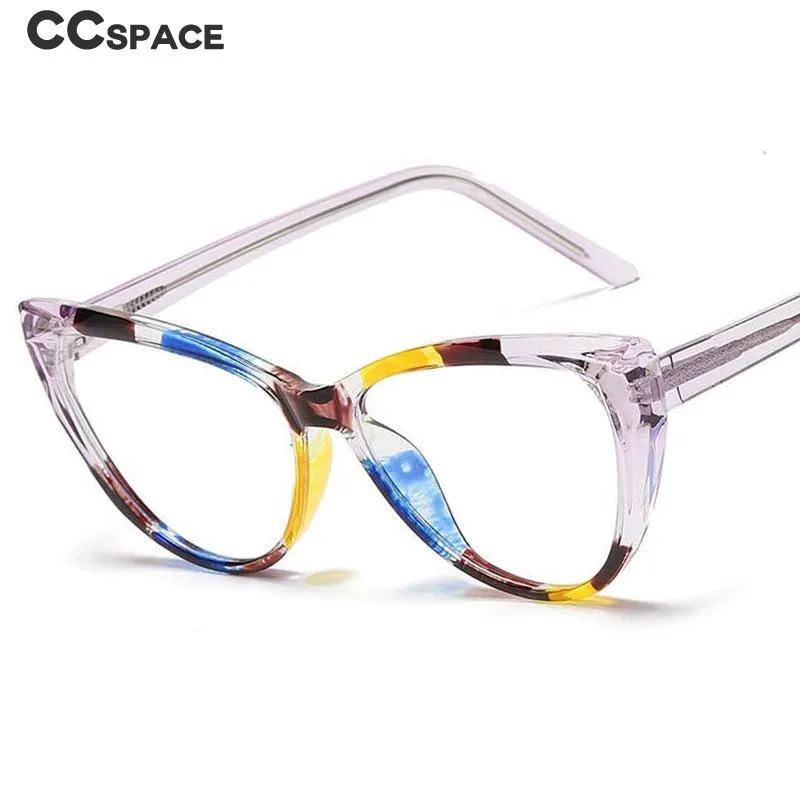 CCspace Women's Full Rim Square Cat Eye Tr 90 Titanium Eyeglasses 54719