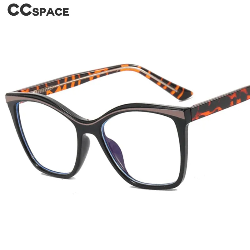 CCspace Women's Full Rim Square Cat Eye Tr 90 Titanium Eyeglasses 55169