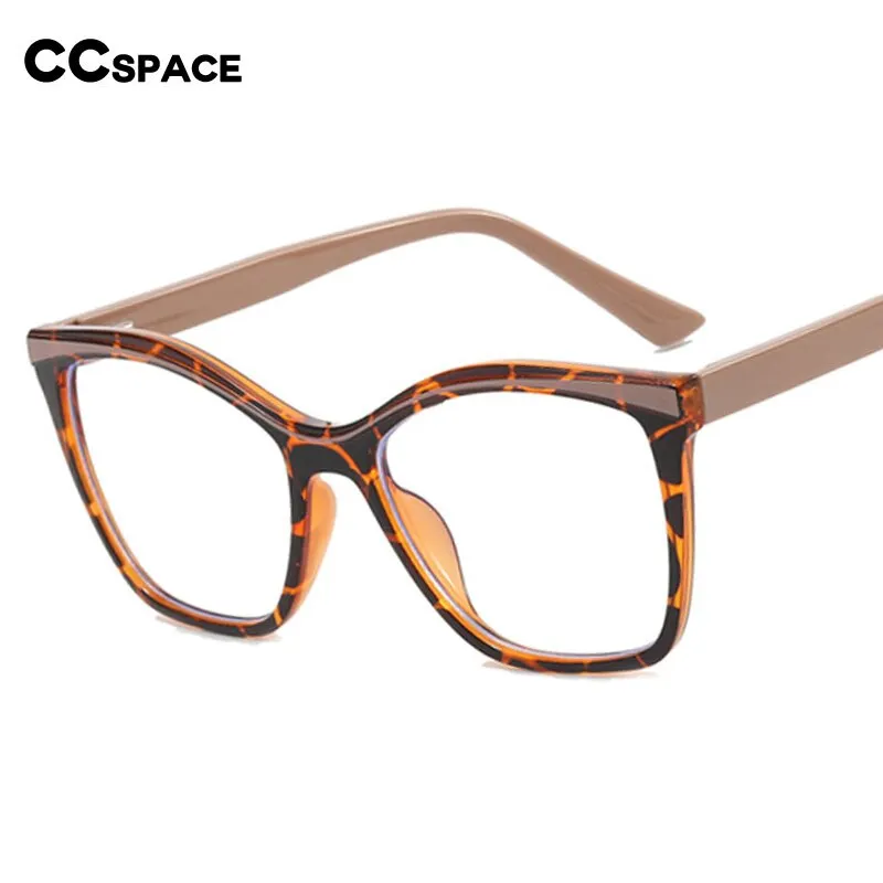 CCspace Women's Full Rim Square Cat Eye Tr 90 Titanium Eyeglasses 55169