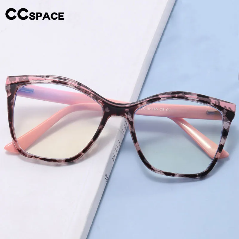 CCspace Women's Full Rim Square Cat Eye Tr 90 Titanium Eyeglasses 55169