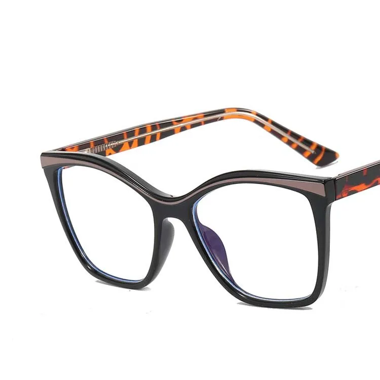 CCspace Women's Full Rim Square Cat Eye Tr 90 Titanium Eyeglasses 55169