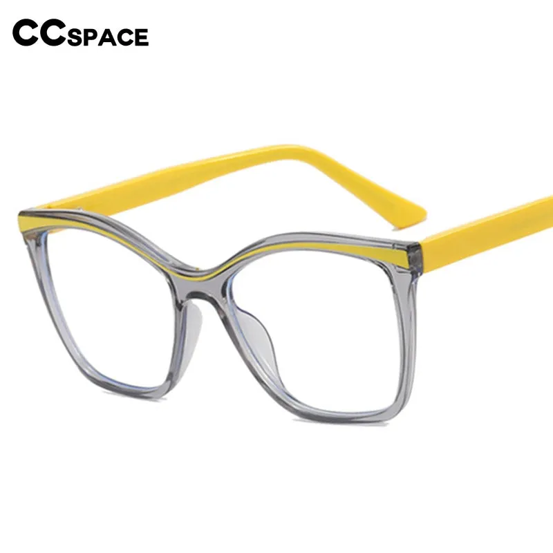 CCspace Women's Full Rim Square Cat Eye Tr 90 Titanium Eyeglasses 55169