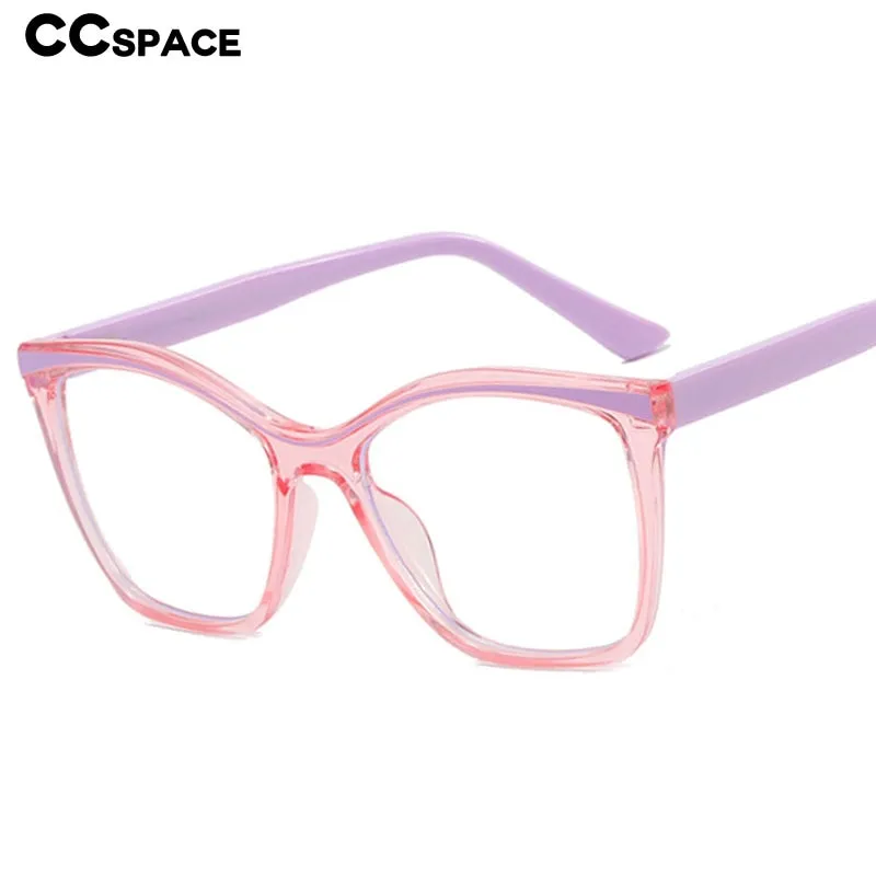 CCspace Women's Full Rim Square Cat Eye Tr 90 Titanium Eyeglasses 55169