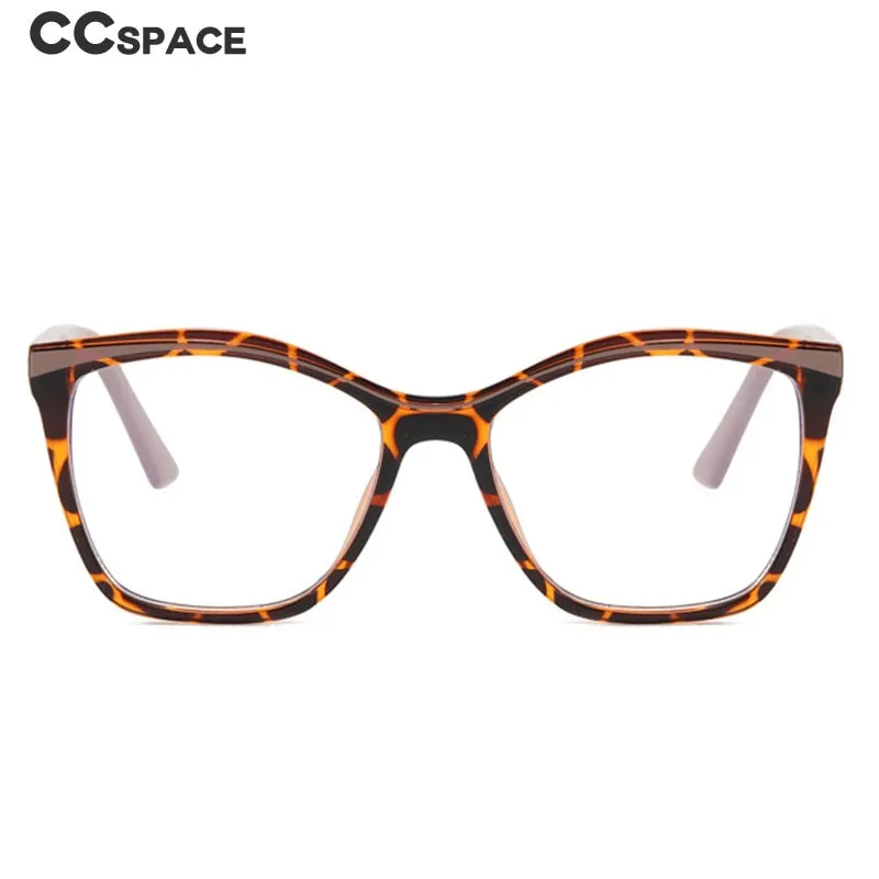 CCspace Women's Full Rim Square Cat Eye Tr 90 Titanium Eyeglasses 55169