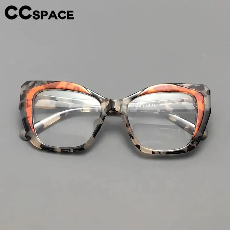 CCspace Women's Full Rim Square Cat Eye Tr 90 Titanium Eyeglasses 56881