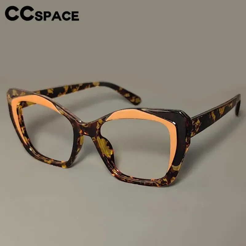 CCspace Women's Full Rim Square Cat Eye Tr 90 Titanium Eyeglasses 56881