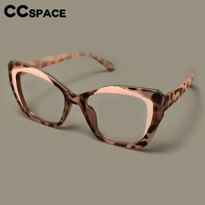 CCspace Women's Full Rim Square Cat Eye Tr 90 Titanium Eyeglasses 56881