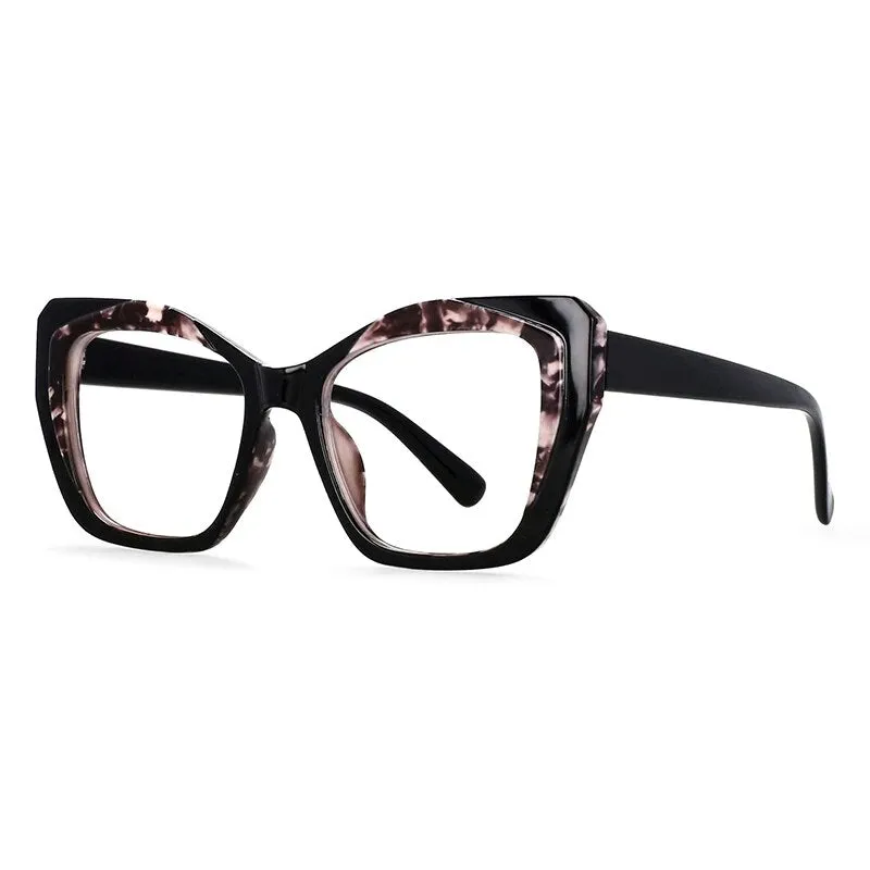 CCspace Women's Full Rim Square Cat Eye Tr 90 Titanium Eyeglasses 56881