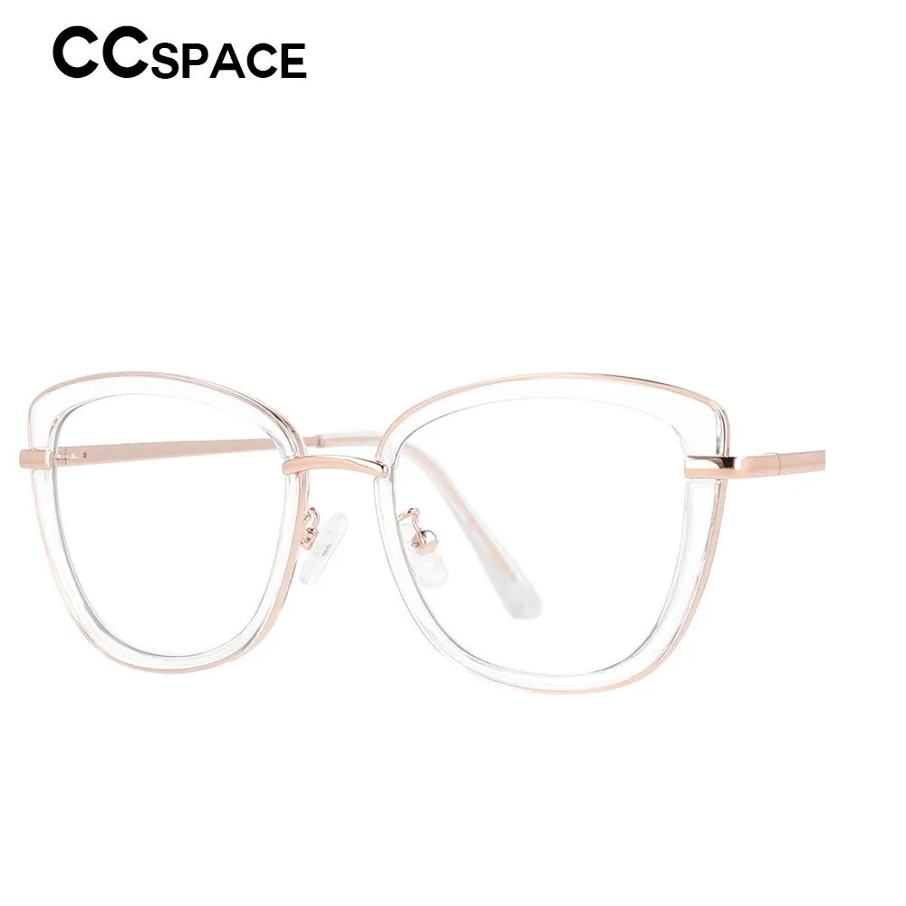 CCspace Women's Full Rim Square Cat Eye Tr 90 Titanium Frame Eyeglasses 53041