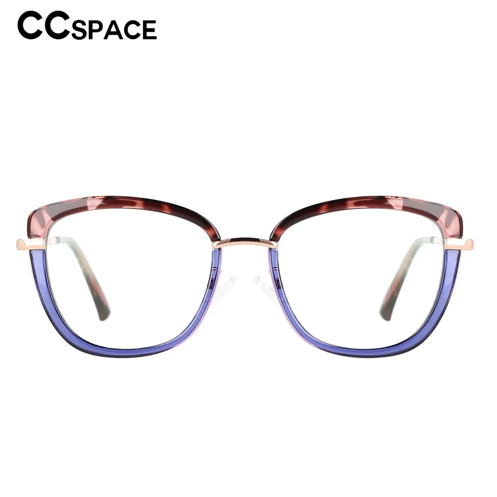 CCspace Women's Full Rim Square Cat Eye Tr 90 Titanium Frame Eyeglasses 53041