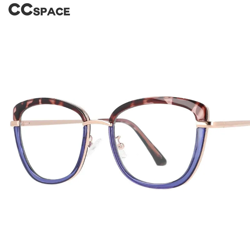 CCspace Women's Full Rim Square Cat Eye Tr 90 Titanium Frame Eyeglasses 53041