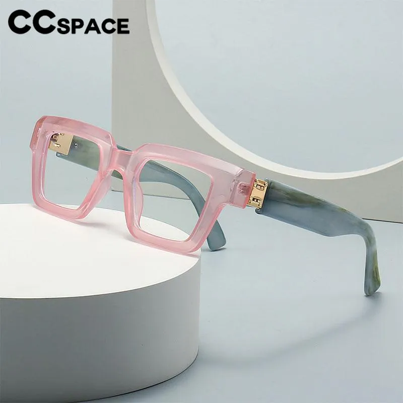 CCspace Women's Full Rim Square Plastic Resin Eyeglasses 56754