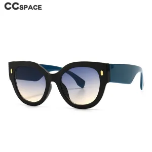 CCspace Women's Full Rim Square Resin Wide Leg Frame Gradient Sunglasses 46678