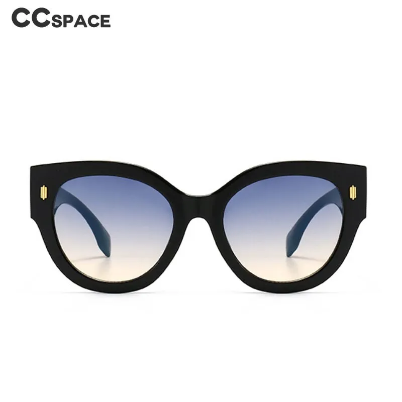 CCspace Women's Full Rim Square Resin Wide Leg Frame Gradient Sunglasses 46678