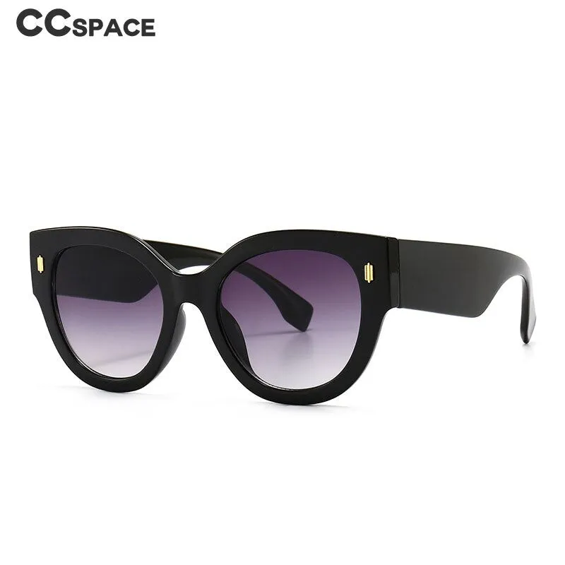 CCspace Women's Full Rim Square Resin Wide Leg Frame Gradient Sunglasses 46678