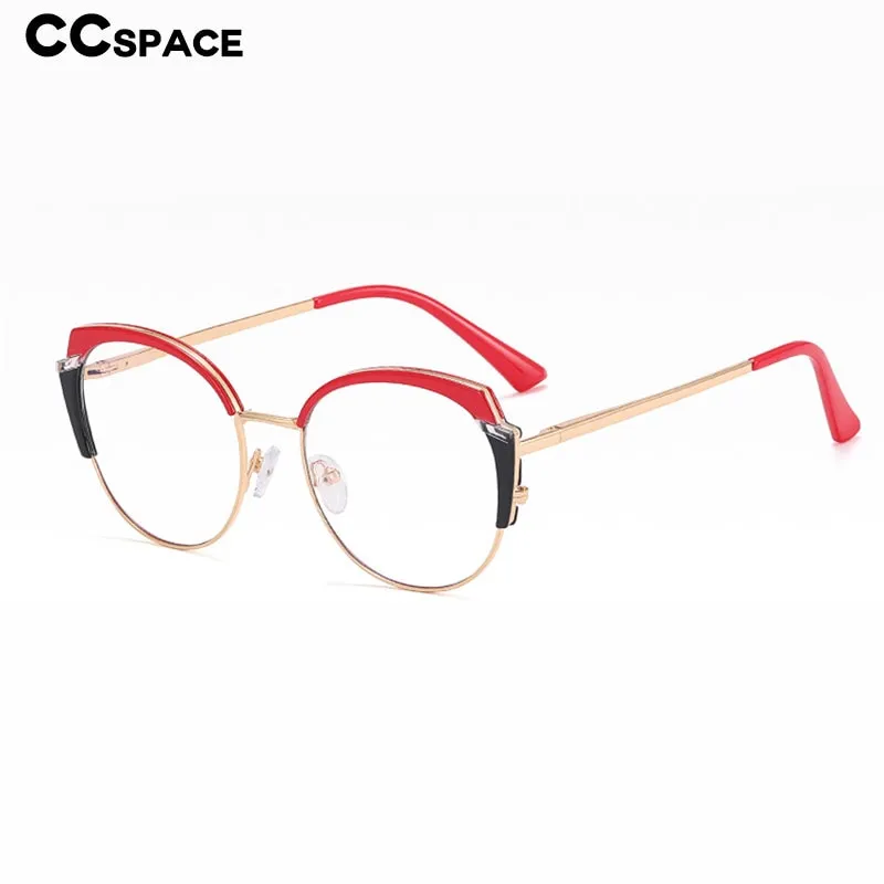 CCspace Women's Full Rim Square Tr 90 Titanium Eyeglasses 55383