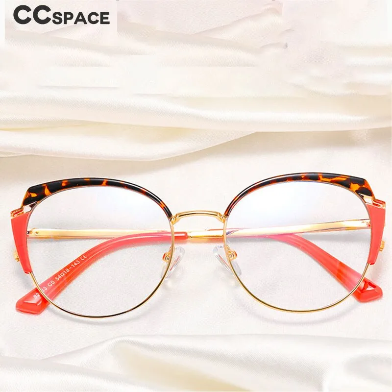 CCspace Women's Full Rim Square Tr 90 Titanium Eyeglasses 55383