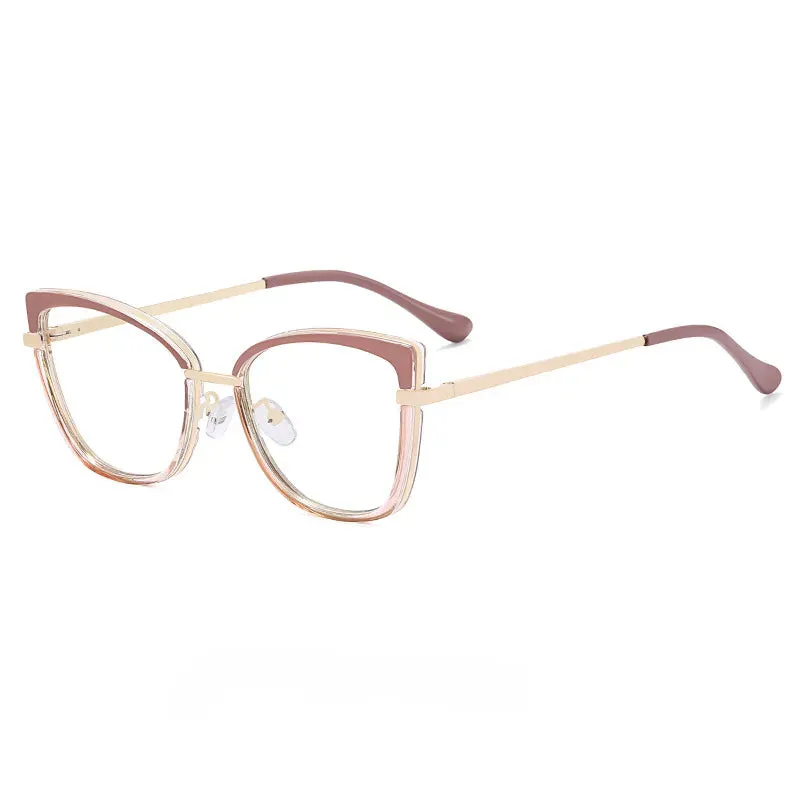 CCspace Women's Full RIm Square Tr 90 Titanium Eyeglasses 56966