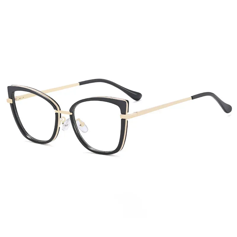 CCspace Women's Full RIm Square Tr 90 Titanium Eyeglasses 56966