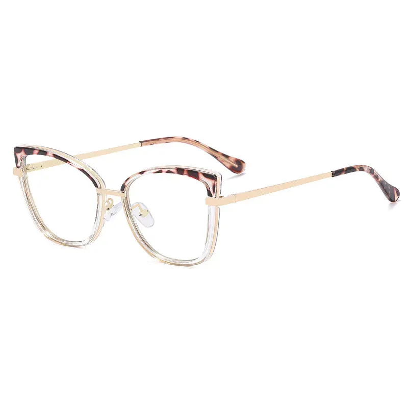 CCspace Women's Full RIm Square Tr 90 Titanium Eyeglasses 56966