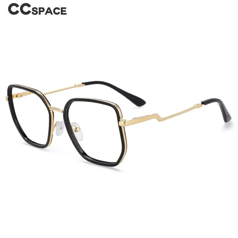 CCspace Women's Full Rim Square Tr 90 Titanium Frame Eyeglasses 54197