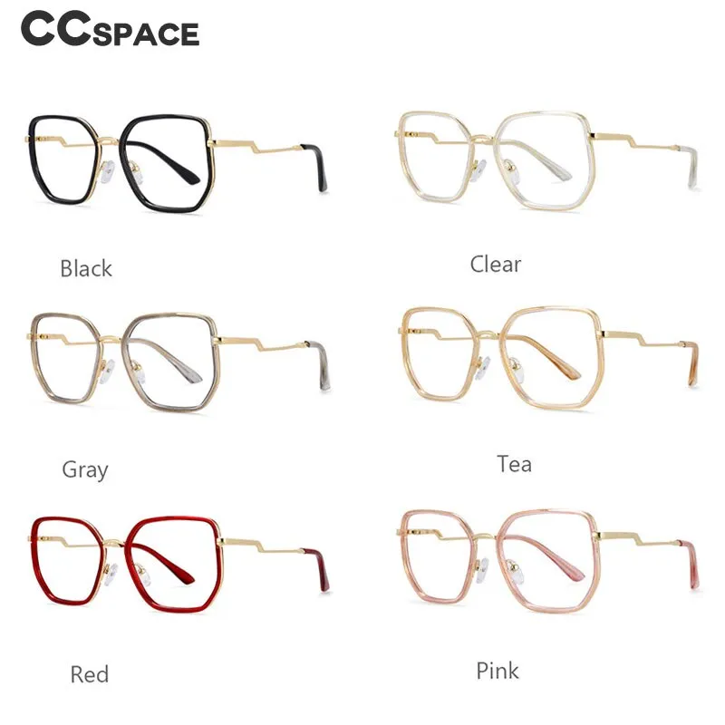 CCspace Women's Full Rim Square Tr 90 Titanium Frame Eyeglasses 54197