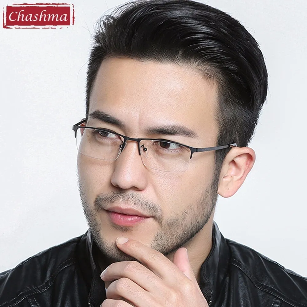 Chashma Men's Semi Rim Square Alloy Eyeglasses 2017