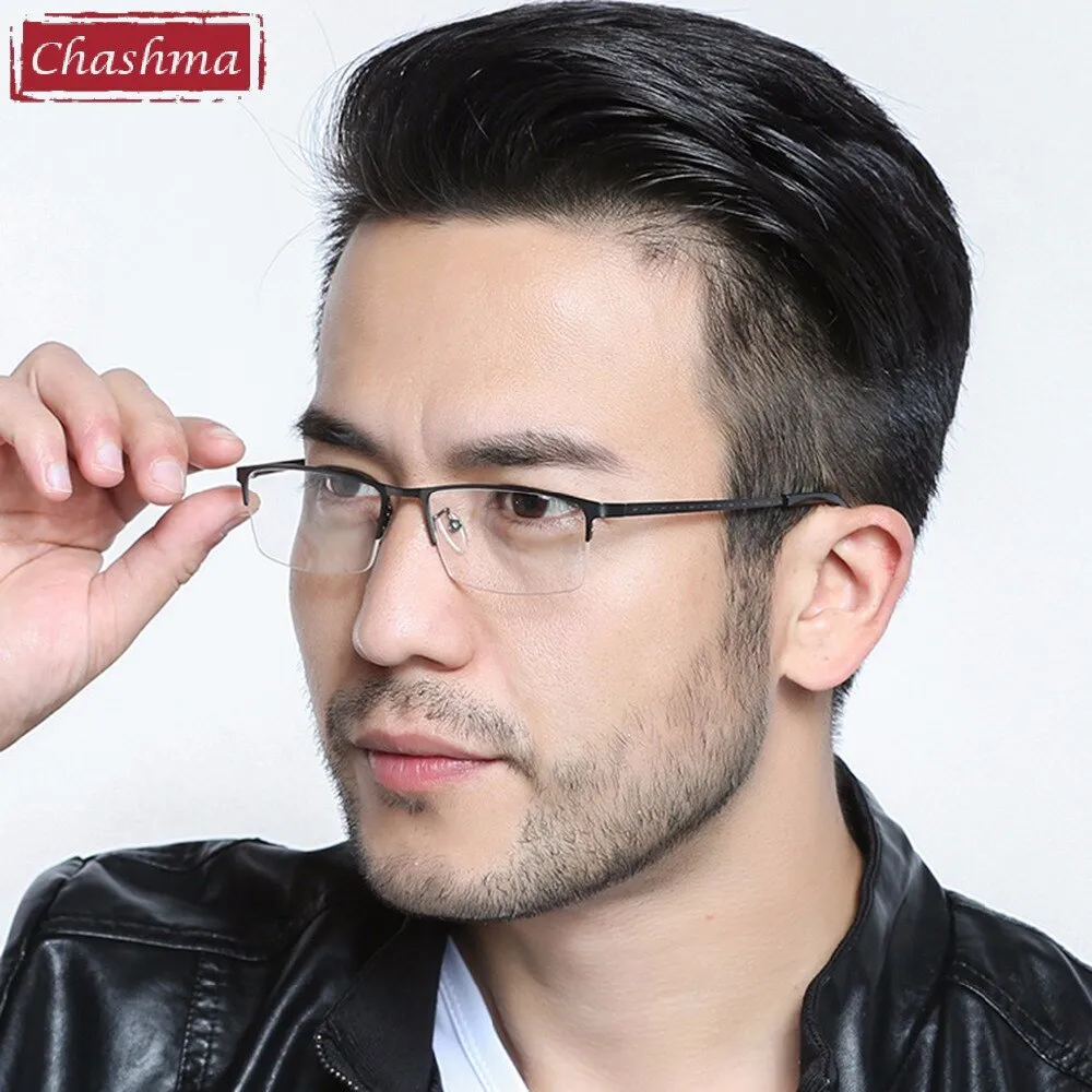 Chashma Men's Semi Rim Square Alloy Eyeglasses 2017