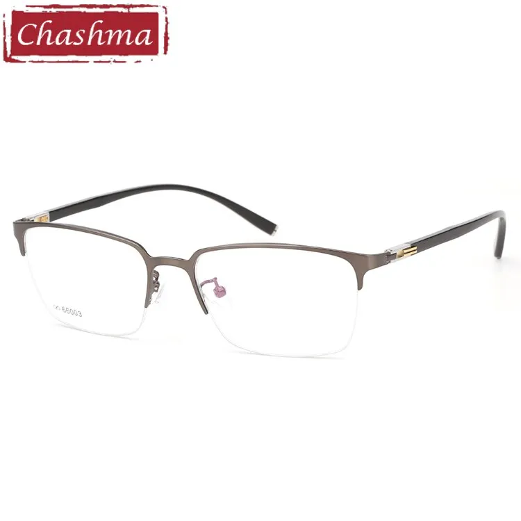 Chashma Men's Semi Rim Square Alloy Eyeglasses 66003