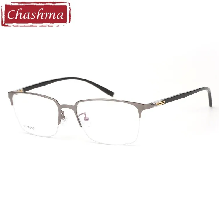 Chashma Men's Semi Rim Square Alloy Eyeglasses 66003